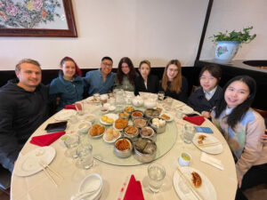 M.S. in Global Commerce students enjoy dim sum together in Washington D.C.