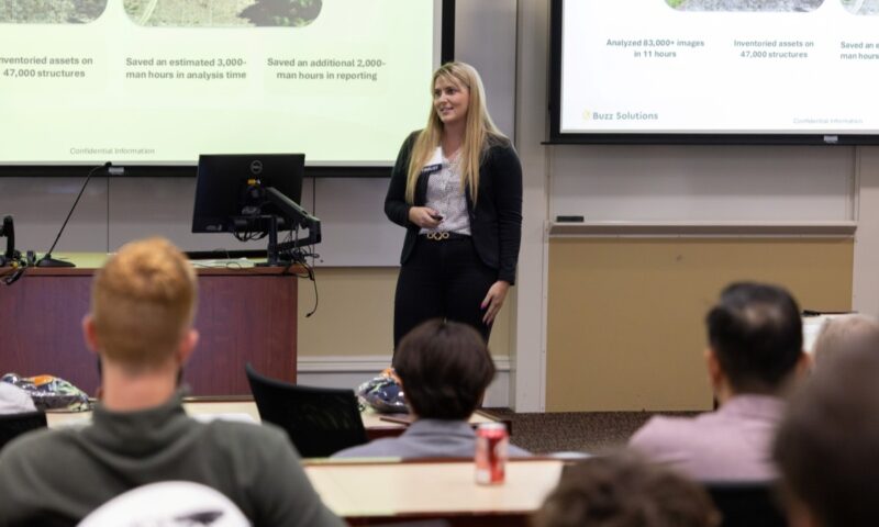 Kaitlyn Albertoli, Co-Founder and CEO of Buzz Solutions, kicks off the 2025 Galant Challenge.