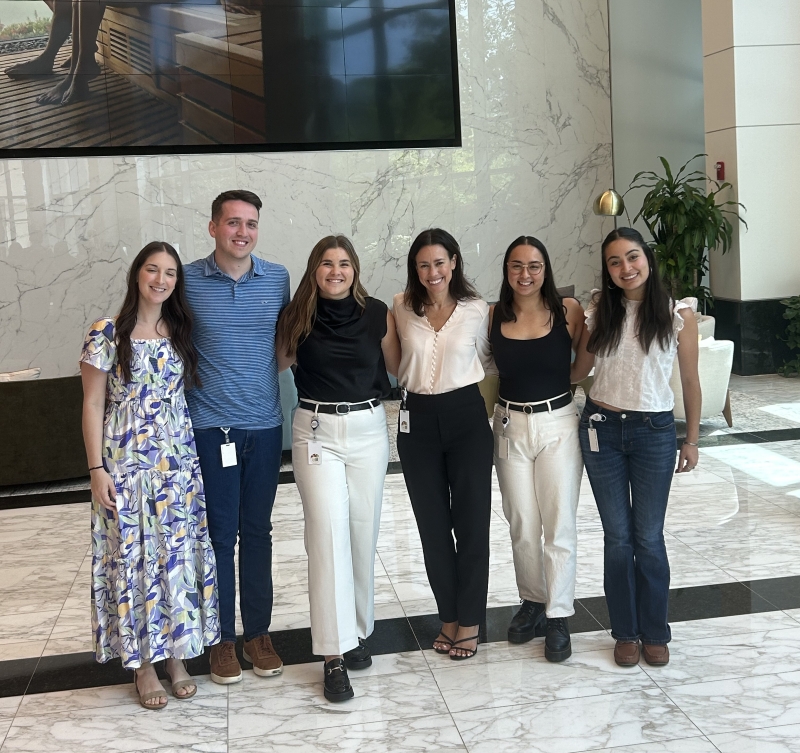 Maya Zittrain and fellow Hilton interns.
