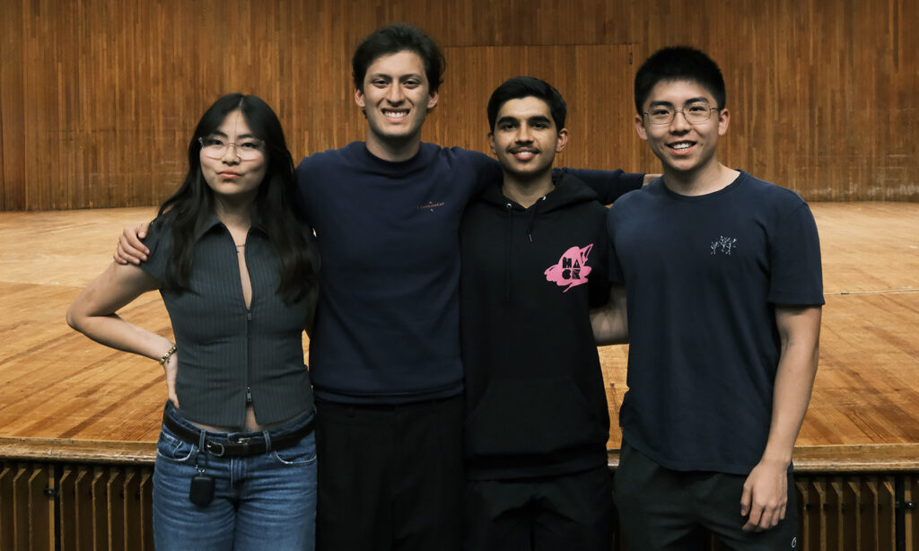 Pierce Brookins (second from left) with his HackMIT teammates