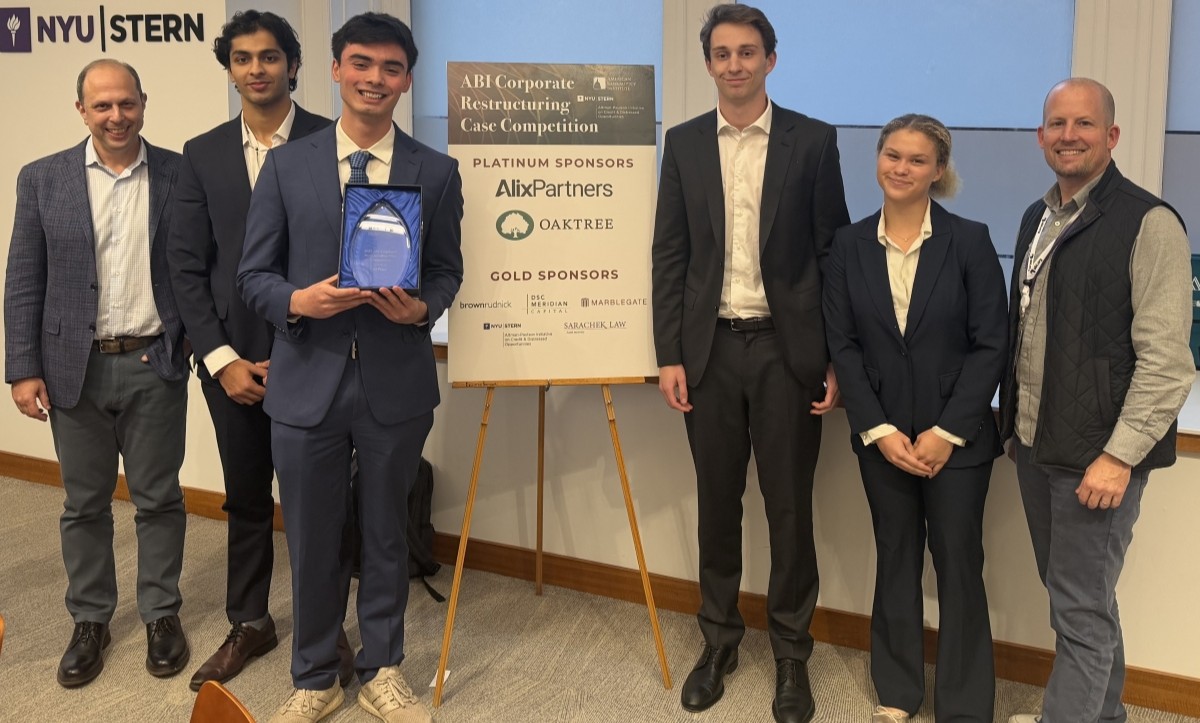 The first-place team of Aadil Anand, Emanuel Rouvelas, Max Rudikoff, and Alexandra Worms.