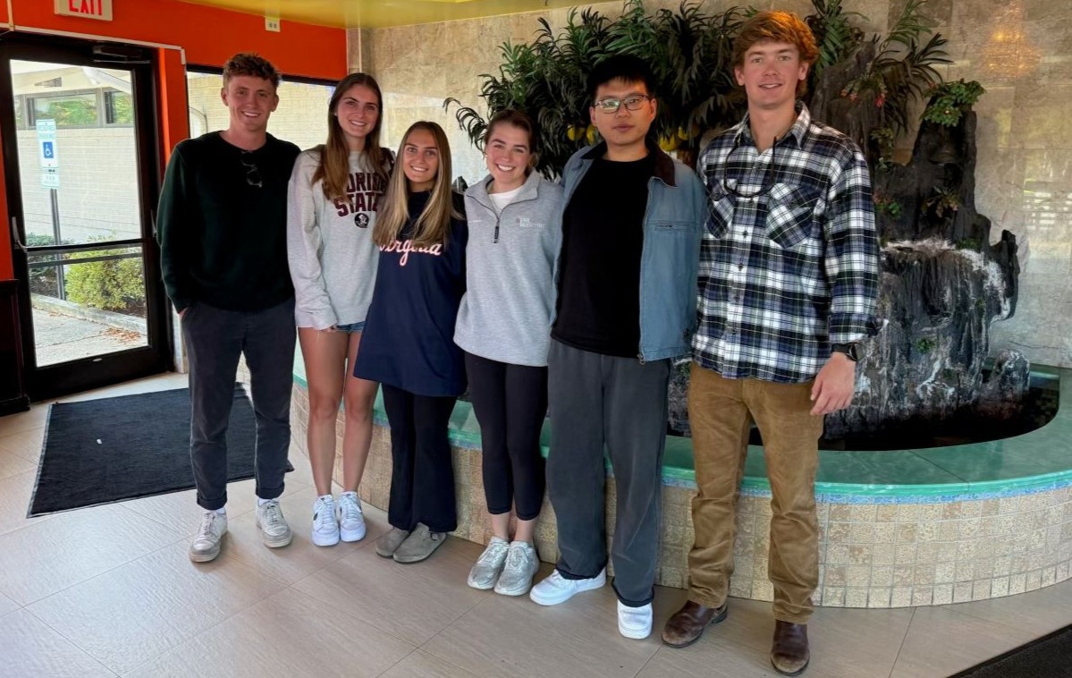 group photo of JM Simms, Sullivan Warren, Emma DeMarco, Caroline Briggs, Tianze Wang, Woods McCormick