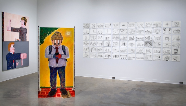 a view of the installation of THE DEAL exhibit
